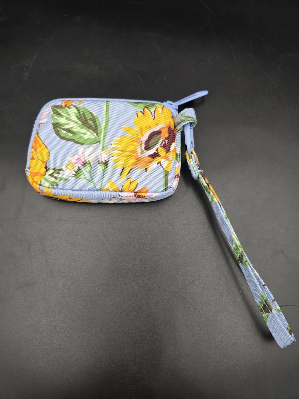Vera Bradley Kids Floral Sunflower Wristlet in Light Blue